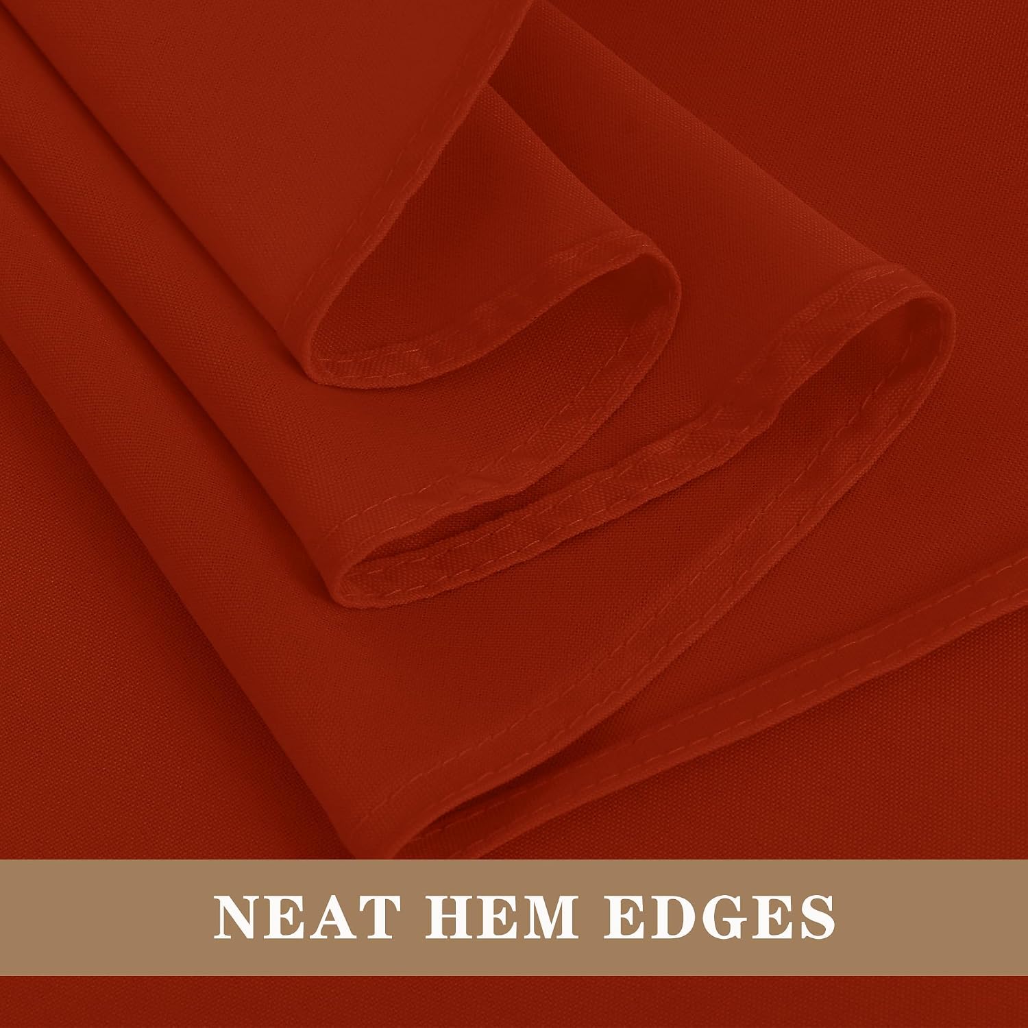 Fitable 6 Pack Rust 120 Inch Round Tablecloth - Stain Resistant and Washable Table Cover, Polyester Fabric Table Cloth for Wedding, Party, Banquet, Formal Events