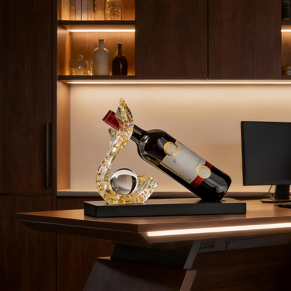 Freestanding Wine Stand Rack Bottle Holder Display Countertop | Gold Single W...