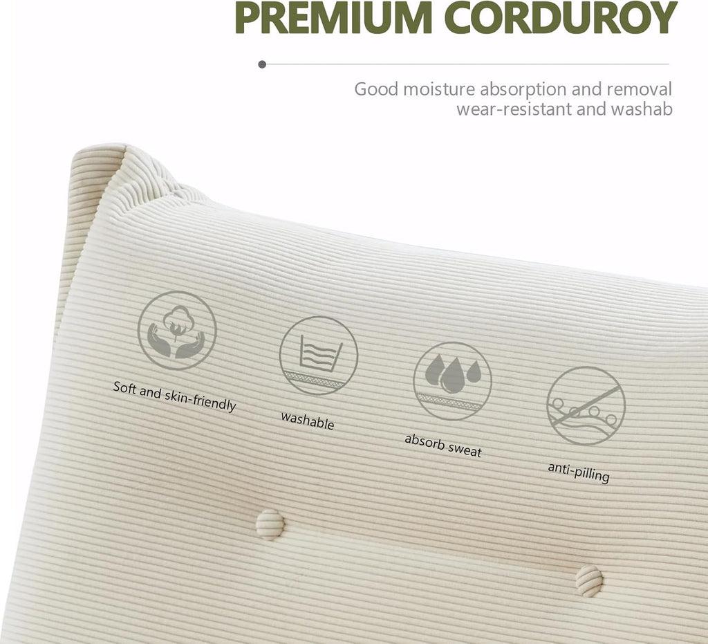 Bean Bag Chair,Memory Foam Bean Bag Chairs,Filled with High-Resilience Memory Foam,Skin Friendly Corduroy Fabric,for Living Room, Bedroom, Apartment