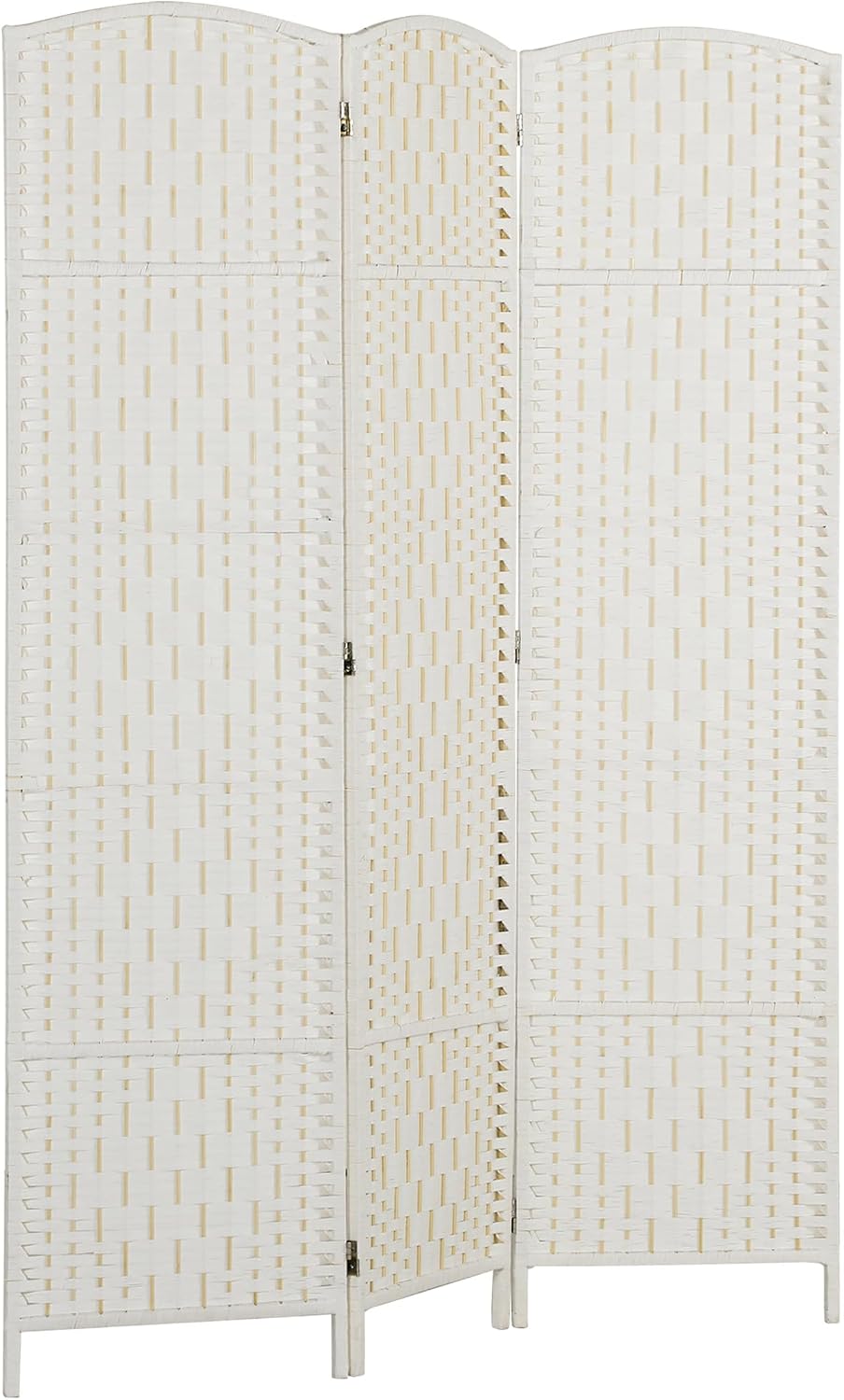 HOMCOM Room Divider 3-Panel, 6FT-Tall Folding Privacy Screen, White