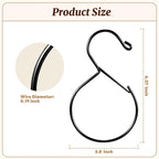 MEILIDY Metal Belt Hanger with Safety Buckle for Closet, Black, 2 Pcs | Compact Belt Rack, Easy to Hang, Fits for Belts, Ties, Jeans, Scarves, Hats, Purses, Jewelries, Cords, Carabiners