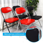 Folding Chair with Padded Cushion and Back, Padded Folding for Home and Office, Indoor and Outdoor Events(Red)