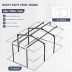 Restland 10x16 FT Outdoor Storage Shed Reinforced Frame Metal Shed with Clear Roof, Air Vent & Lockable Door Large Garden Tool Storage Sheds for Backyard, Garden, Lawn