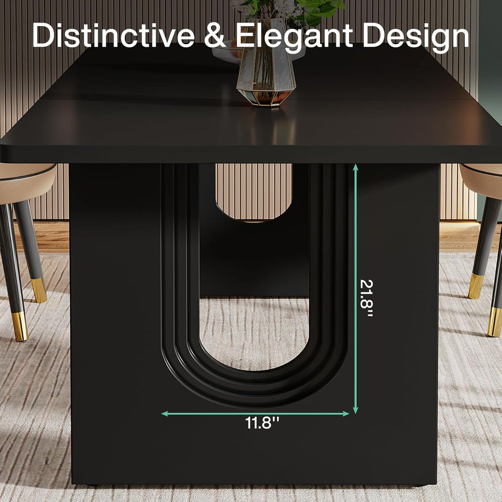 Tribesigns Modern Dining Table for 6 People, 71" Large Kitchen Dining Ta...