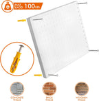 G.CORE Heavy Duty Metal Pegboard Organizer - Wall Storage Steel Peg Board Panels Set 1/4 inch Round Holes 17"x13" 4 Pack Garage Craft Tool Display Hanging Rack Organization Kit with Mounting Hardware