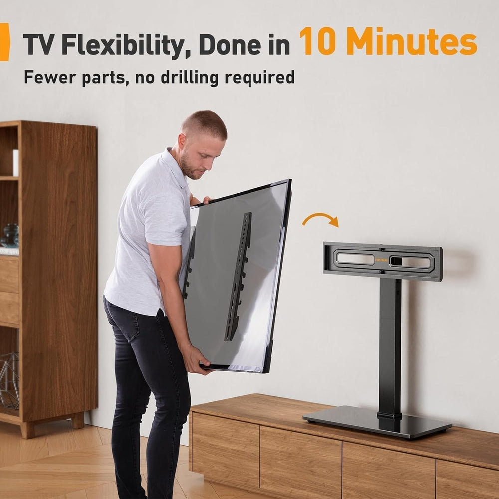 Perlegear Universal Swivel TV Stand Base for 32–70 inch TVs to 88lbs | 9-Leve...