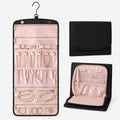 Double Sided Hanging Jewelry Organizer for Closet Door, Black,Travel Closet | hanging jewelry organizer keeps earrings, rings, necklaces, and bracelets visible in a closet or travel bag