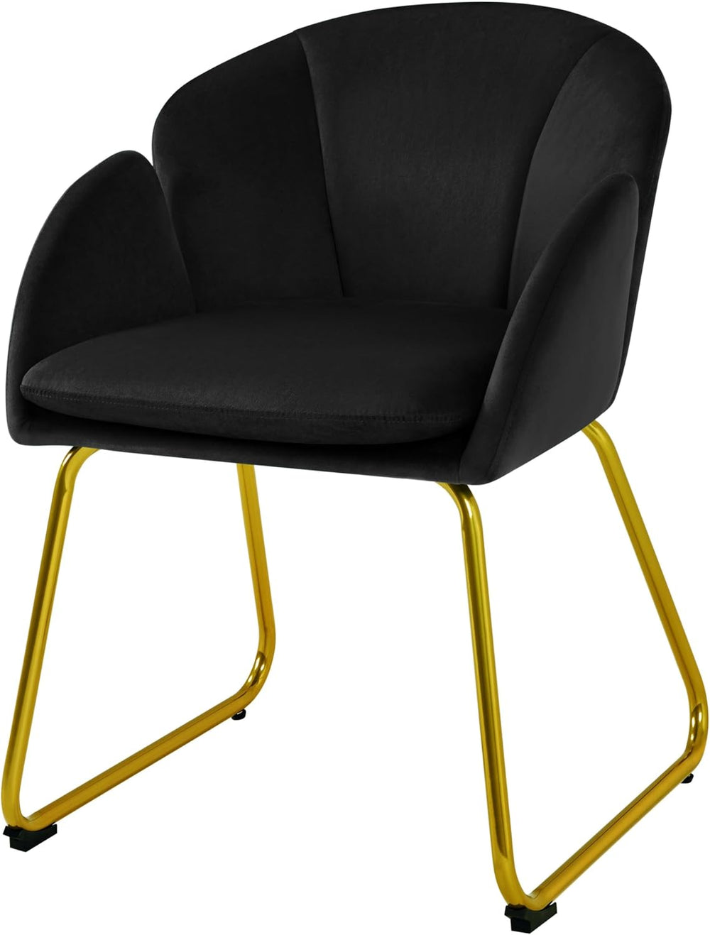 Yaheetech Upholstered Petal Dining Chair, Modern Velvet Bucket Dining Chair w...
