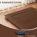 Dr.Futon Japanese Floor Futon Mattress Extra Thick Folding Roll Up Bed Topper Mat for Guest,Lounger and Tavel