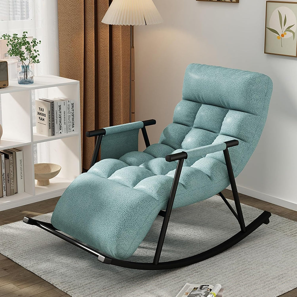 Leisure Rocking Chair and Footstool Set,Modern Living Room Rocking Chair with...