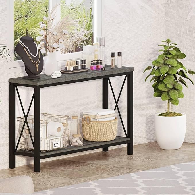 BON AUGURE Console Tables for Living Room, Industrial Couch Table Behind Sofa...