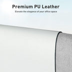 Aothia Leather Desk Pad Protector, Large Mouse Pad, Office Mat, Non-Slip PU Leather Blotter, Laptop Desk Pad, Waterproof Writing Pad for Office and Home (Barely Grey, 23.6" x 13.7")