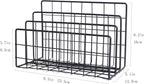 File Folder Organizer for Desktop,3 Section Metal Vertical magazine Stand Holder,Paper tray/Mail countertop/Record/Letter/Book Rack Sorter Holders,Desk organizers and accessories & office supplies