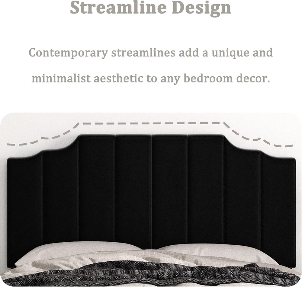 Befurtori Queen Size Headboard Only, Velvet Wall Mounted Headboard Queen Size...
