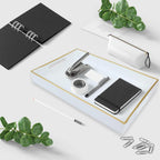 Spsyrine White Bathroom Vanity Tray with Handles for Dresser Tops, Countertop, Perfume Decorative Tray, 11.8” * 7.87” *1.37”
