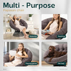 Bme 40" Ergonomic Wicker Papasan Chair