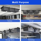 5 Pack Overhead Storage Rack, Ceiling Rack for Utility Bins Organization, Heavy Duty Garage Storage Supports Most Containers (for 4 Bins)