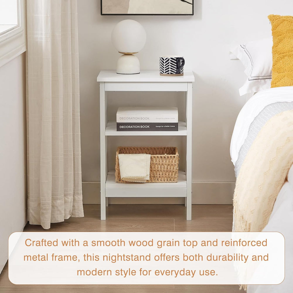 VECELO End Table Set of 2, Bedside Table, 24" Tall Living Room End Table...