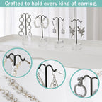 MOOCA Jewelry Display Set, Necklace Display Bust, Earring Organizer, Ring Holder Stand for Showcase and Store, Premium Fabric