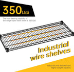 SINGAYE 4 Garage Heavy Duty Shelving Unit Kitchen Pantry Close Home Organizers and Storage Bathroom Shelf Laundry Room Organization Industrial Book Metal Wire Adjustable Shelves