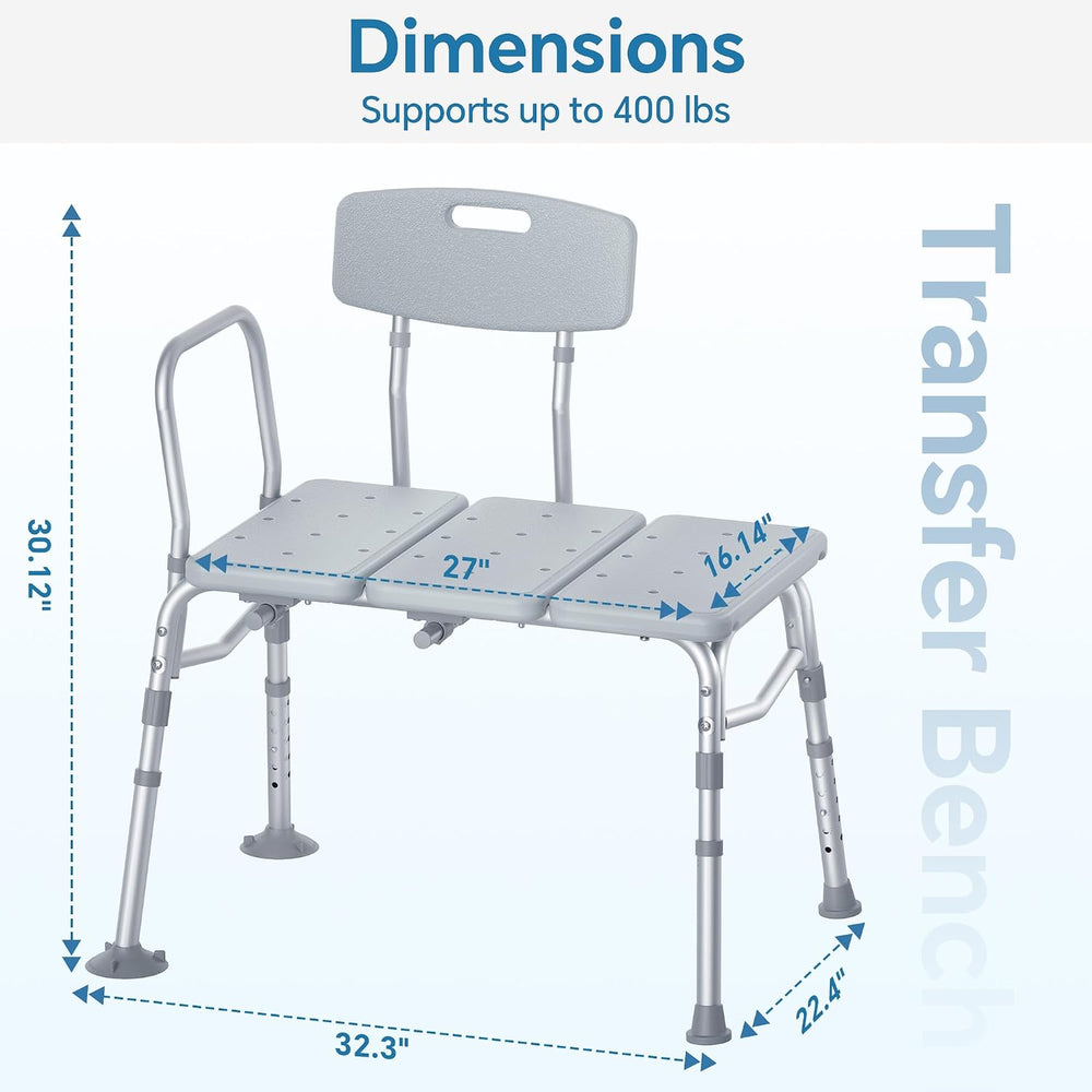 HOMLAND Tub Transfer Bench for Bathtub, FSA/HSA Eligible 400 lbs Heavy Duty S...