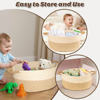 Woven Basket for Toys, Blankets & Gifts Empty ,Cotton Rope Storage Basket with Reinforced Handles for Nursery,Livingroom,Bedroom,Bathroom & Home Decor,21.65" x 12.6" x 8.46" (L)