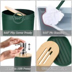 iMucci Bathroom Accessories Dark Green Bathroom Sets with Shower Curtain and Rug,Shower Curtain Set,Bath Rugs Home Decor
