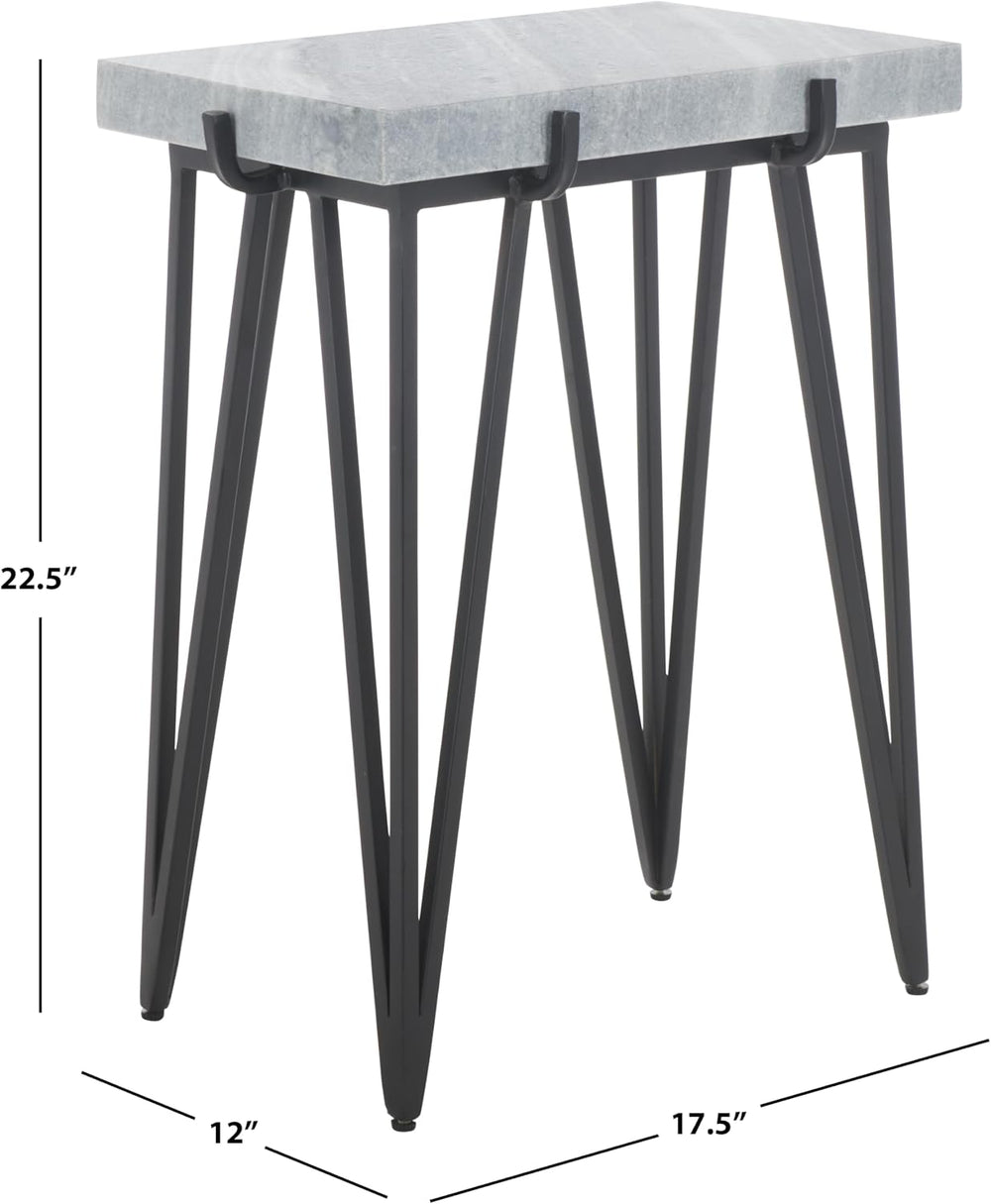 SAFAVIEH Home Collection - Rolf Accent Table, Rectangular Marble Side Table w...