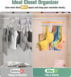 2 Pack Bra Hangers for Closet Organizer Upgraded Non-Slip Bra Organizer for Closet Tank Top Hanger Multi Hangers Space Saving with 20 Hooks for Belt, Tie, Tank Top, Necklaces