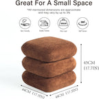 Get Set Style 360° Swivel Velvet Ottoman, Modern Upholstered Foot Stool, Multifunctional Vanity Chair Accent Stool for Small Space, Living Room, Bedroom, Entryway, Honey Ginger
