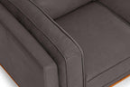 Valencia Artisan Full Leather Sofa 88” - Pure Full Italian Nappa Leather Couch, Solid Wood Accent, Ultimate Comfort, Modern Grey