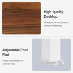 Tribesigns 6.5FT Conference Table, 78.7 Inche Rectangle Meeting Seminar Table, Large Business Tables for 6-8 People (Only Table) (Walnut+White)