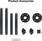 Industrial Iron Pipe Clothes Hanging Bar DIY Wall-Mounted Garment Rack Heavy Duty Clothing Rack for Bedroom, Laundry Room, Closet Storage (Black 28 inch)