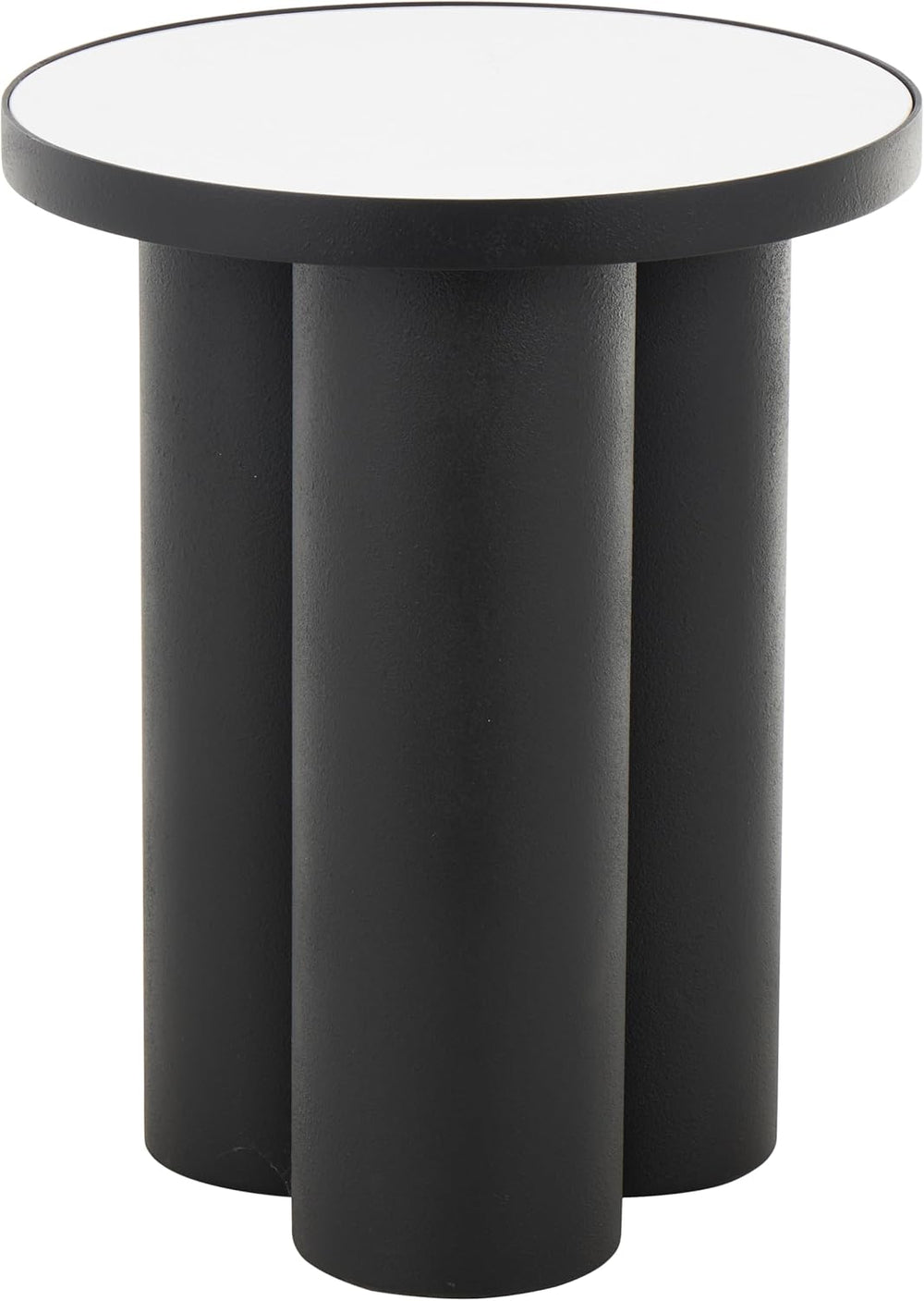 Deco 79 Metal Side End Accent Table End Table with White Marble Tabletop, Sid...