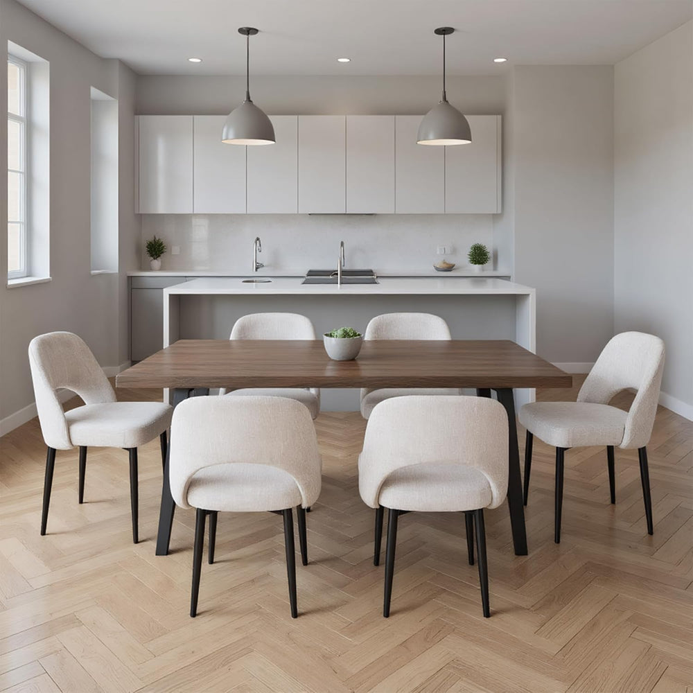 Modern Dining Chairs, Fabric Upholstered Accent Kitchen Chairs with Comfy Pad...