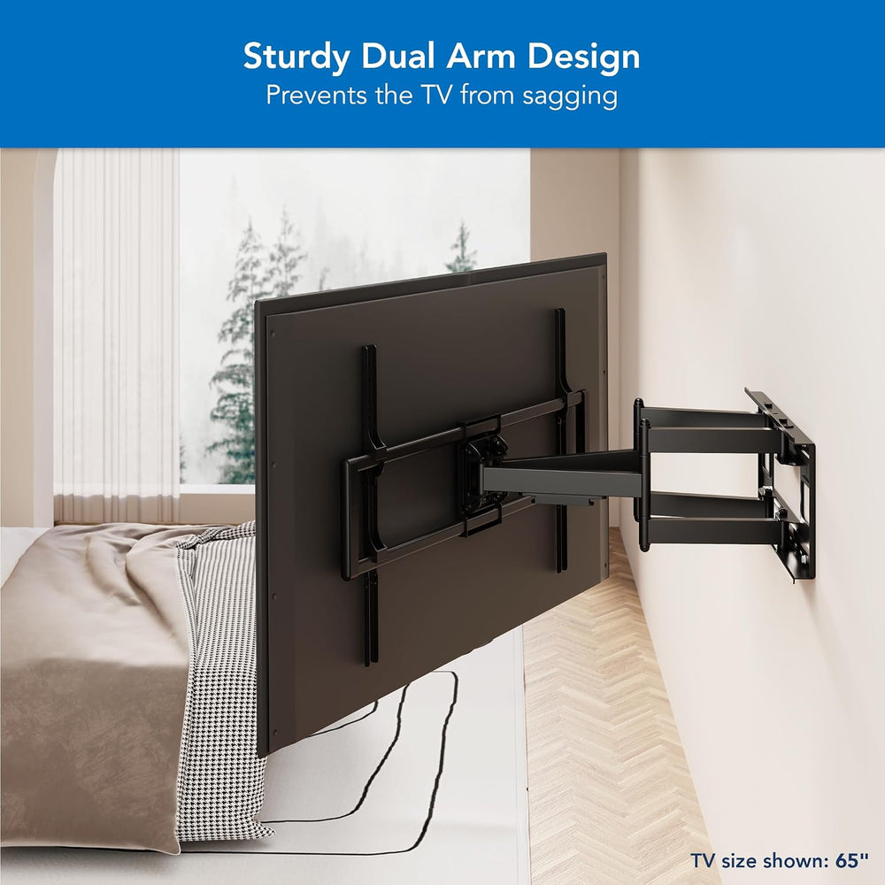 Mount-It! Heavy Duty XXL Full Motion TV Wall Mount for Extra Large TVs, max V...