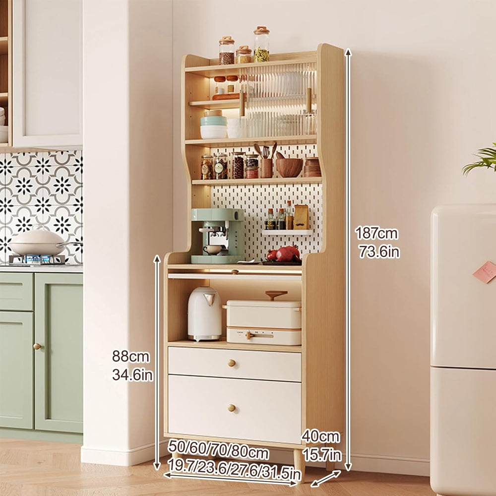 Tall Pantry Cabinet, Wide Kitchen Pantry Storage Cabinet, Freestanding Kitche...