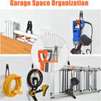 AOBEN Garage Hooks Heavy Duty, Steel Garage Storage Hooks, Utility Tool Hangers and Combinable Wall Mount Garage Hooks for Organizing Ladders, Bikes, Hoses, and More Equipment (Small J, 6 Pack)