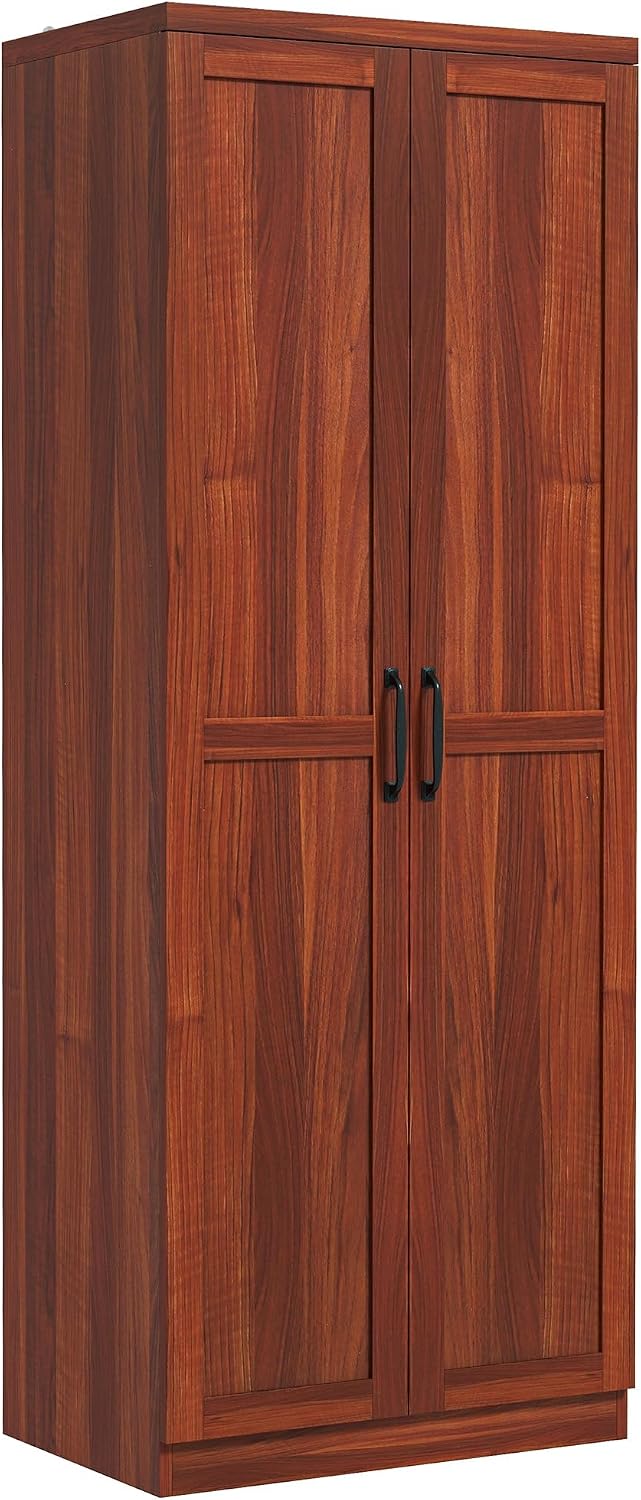 63" Kitchen Storage Pantry Cabinet with 2 Doors & Adjustable Shelves...