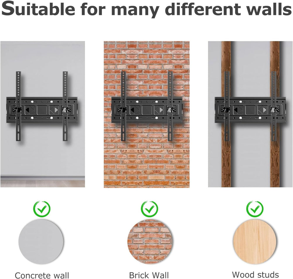 Full Motion TV Wall Mount for Most 26-65 Inch Flat/Curved 4K LED LCD TVs, Rot...