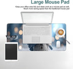 Christmas Snowman Gaming Mouse Pad 31.5"x11.8"Desk Mat Anti-Slip Rubber Base & Durable Stitched Edges for Gamers Smooth Mouse Writing Surface for Desk Office/Home