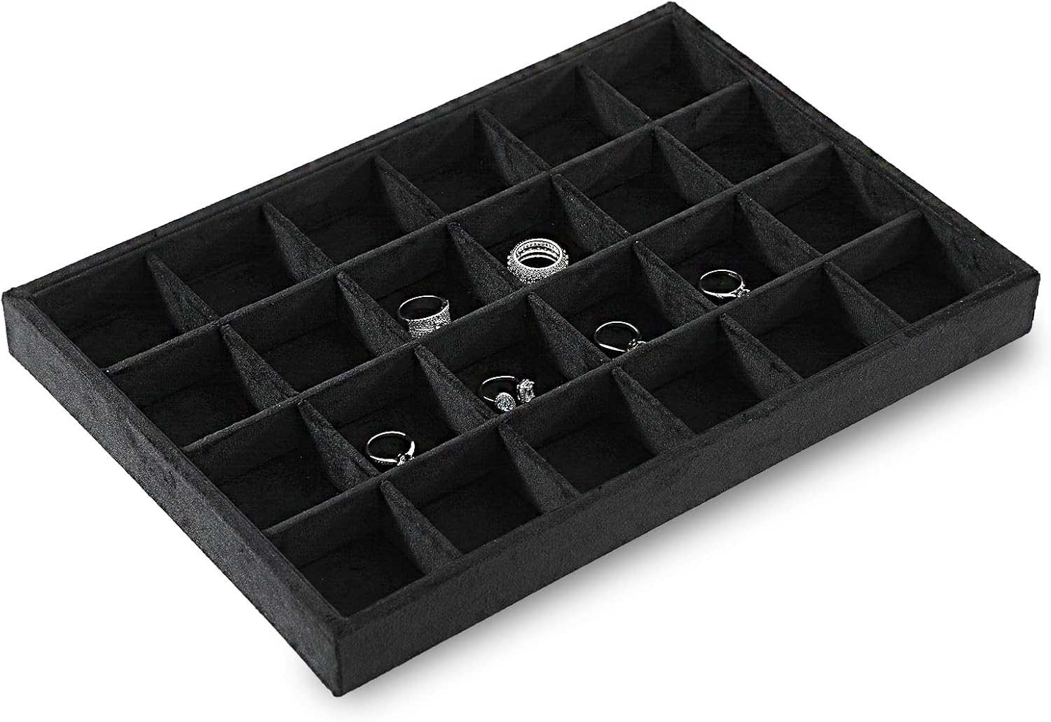 Earring Storage Organizer, Velvet Drawer Jewelry Organizer,Premium Earring Jewelry Box,Luxury Rock Storage,Black Jewelry Tray