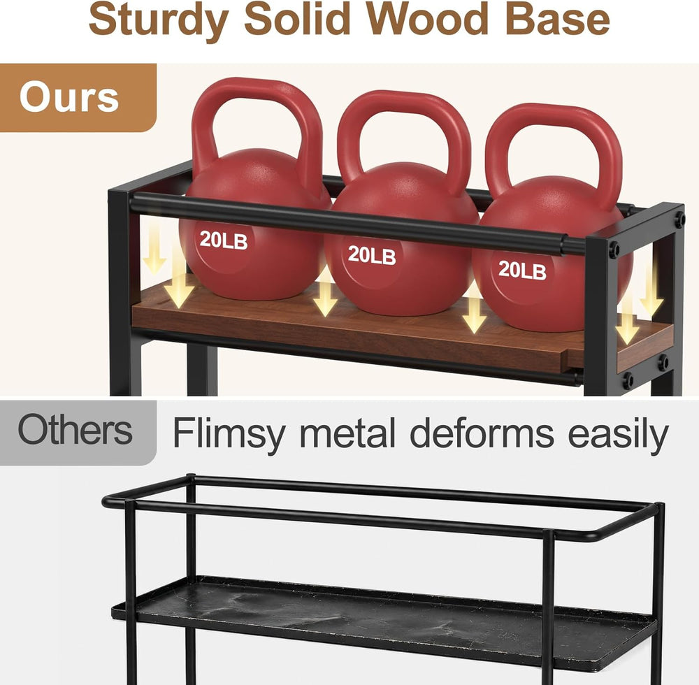 Expandable Coffee Syrup Organizer, Syrup Rack with Wood Base | Customized Wid...