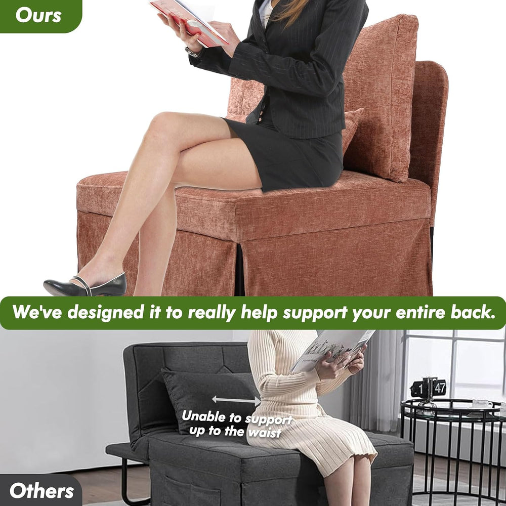 ZZW Sleeper Chair Bed Upgrade 4-in-1 to 5-in-1 Convertible Multi-fuction Sofa...