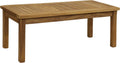 Sunnydaze Outdoor Patio Coffee Table, Solid Teak Wood, 45” W, Rectangular | Light Brown Wood Stain Finish, Slatted Wooden Outdoor Coffee Table, Comfortably Seats 4, Sturdy Teak Coffee Table for Outside