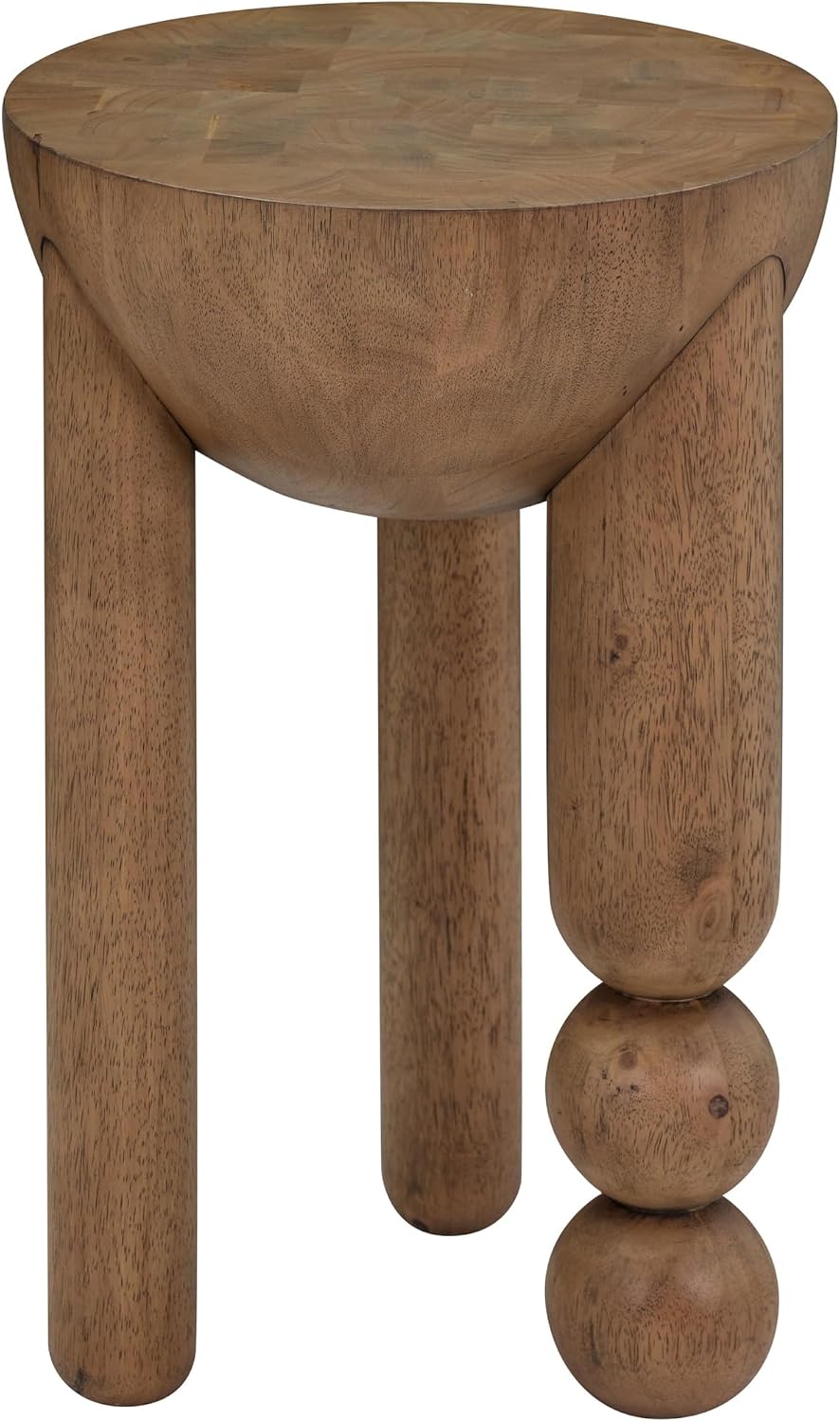 First of a Kind Accent Table in Cognac Rubberwood