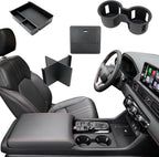 4PCS Center Console Organizer Tray for 2026-2023 Honda Pilot Ridgeline Passport Accessories, Armrest Storage Box and Divider, Hidden Storage Box and Cup Holder for Honda Pilot Ridgeline Passport