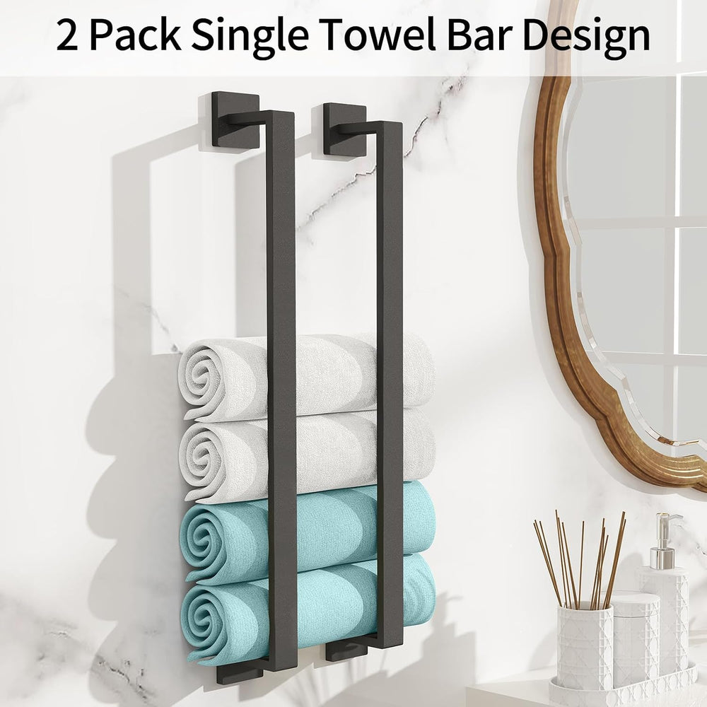 Bathroom Towel Bar, Towel Racks for Bathroom Wall Mounted Black