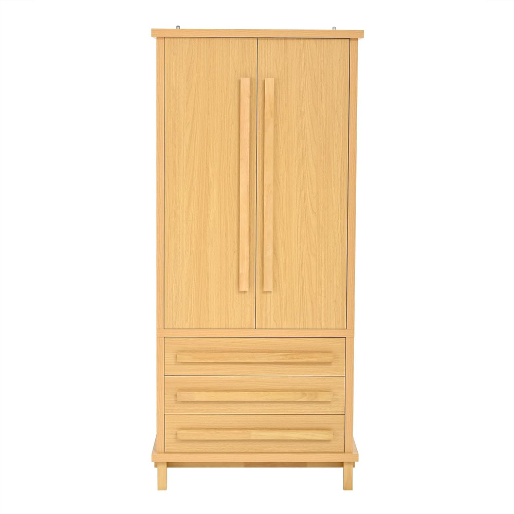 70" Tall Kitchen Pantry Cabinet, Wood Freestanding Storage Cupboard with...