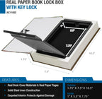 Barska Hidden Book Safe – Real-Look Pride and Prejudice Diversion Lock Box with Key Lock – Secret Safe for Home, Office, Travel – Portable Steel Storage for Cash, Jewelry, Valuables